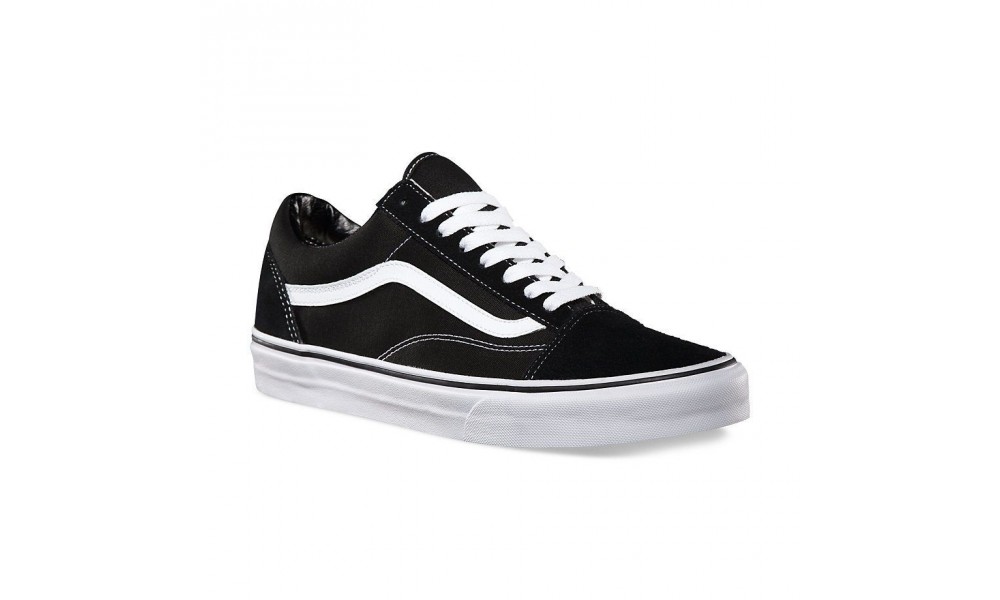 Womens old skool vans black store and white